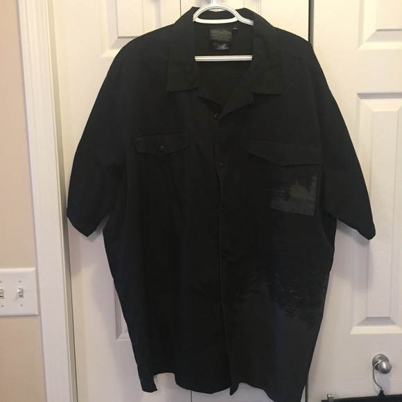 Harley-Davidson Black Button Down Short Sleeve